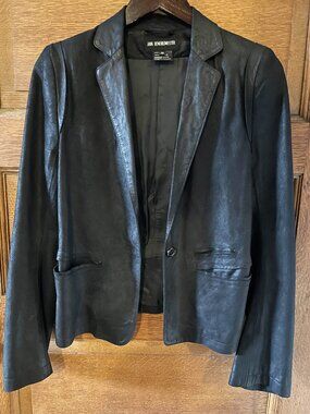 Ann Demeulemeester Lamb Leather Blazer